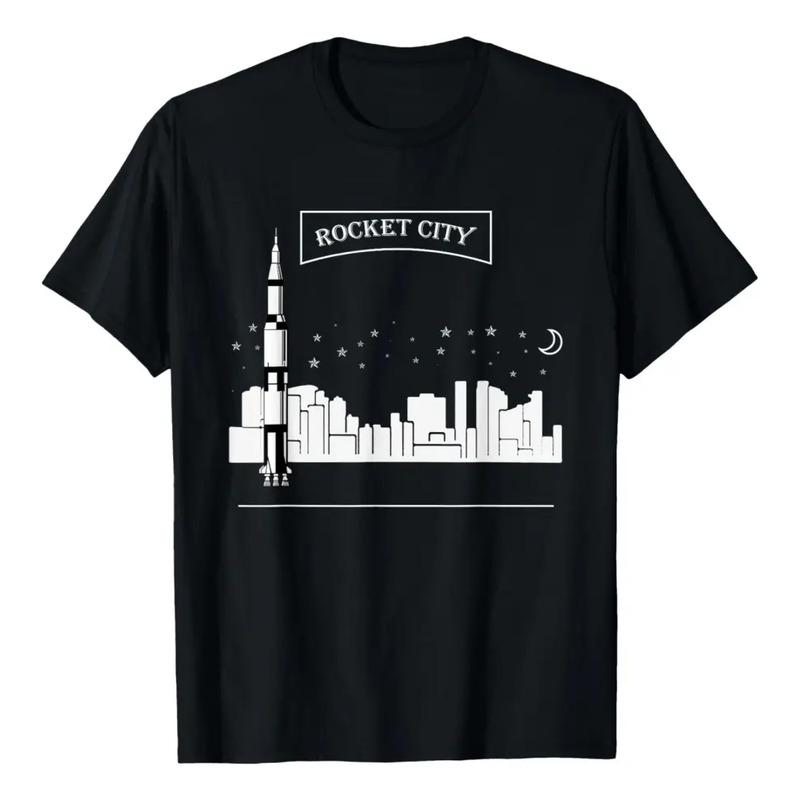 Camisa Rocket City Alabama Huntsville Space Moon Aerospace T S
