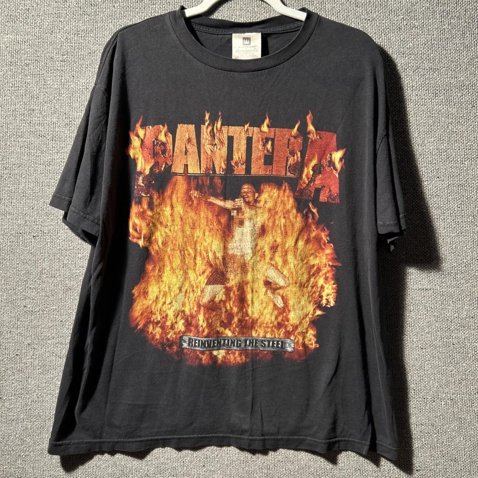 VTG Pantera Reinventing The Steel T- 2000 Winterland Black Men’s Size XL Unisex T-Shirt L