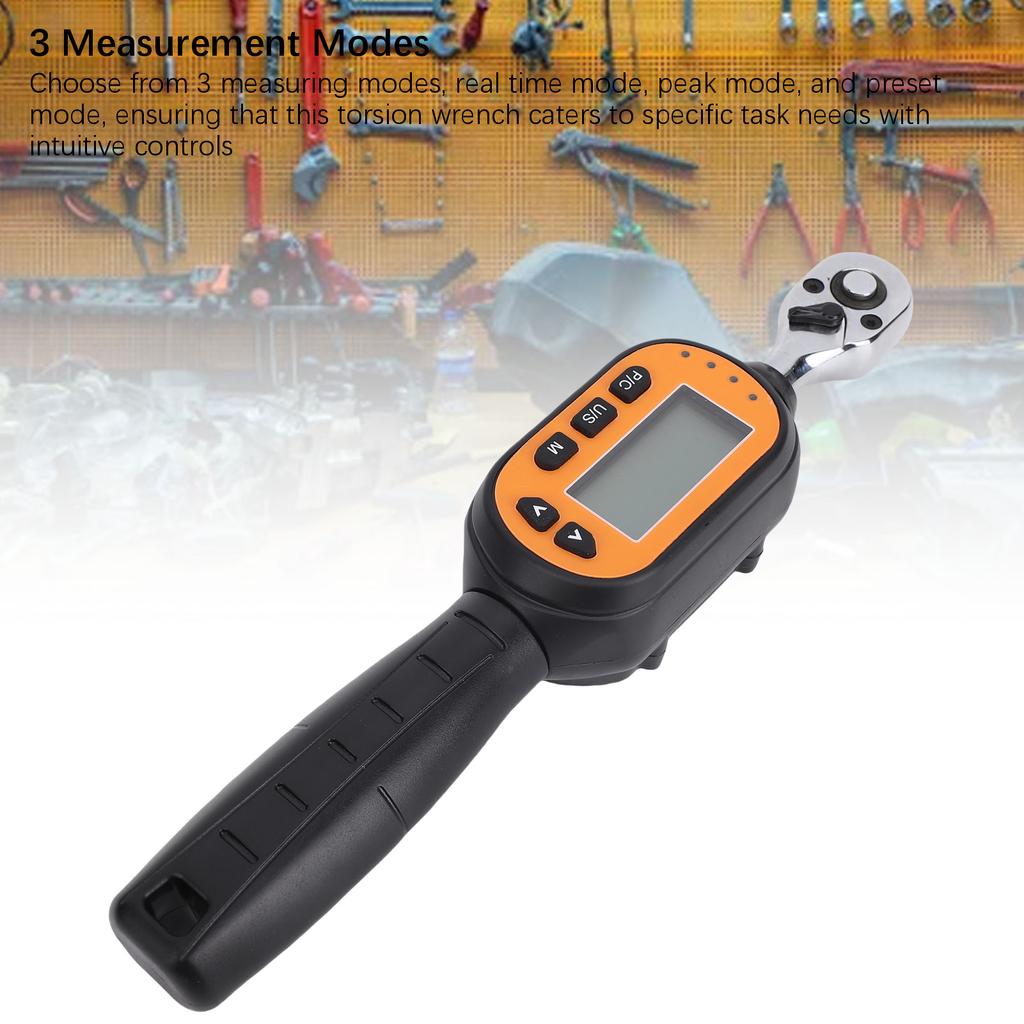 Digital Display Torsion Wrench 1/4 Inch Connector 0.9-30N·m Adjustable Electronic Torsion Spanner