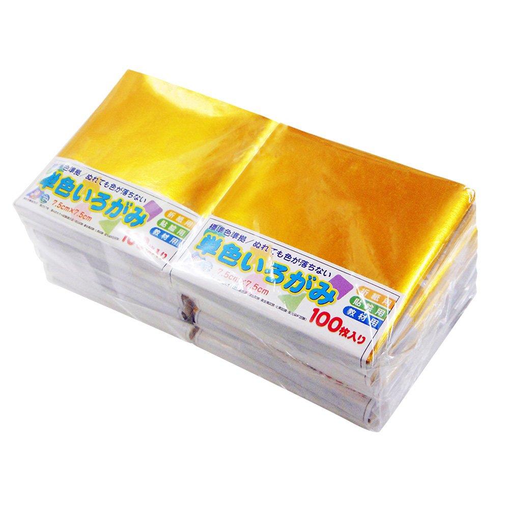 Ehime Paper Single Color Origami x 10 books per pack Co., Ltd. Paper, Gold, AI-SEN39 10, 7.5cm square,
