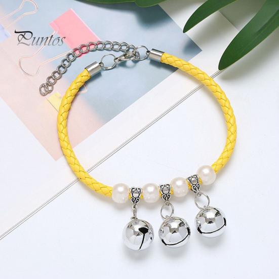 Pet Collar Exquisite Pet Neck Circle Adjustable Cats Dogs Necklace with Removable Bell Pendant Pet