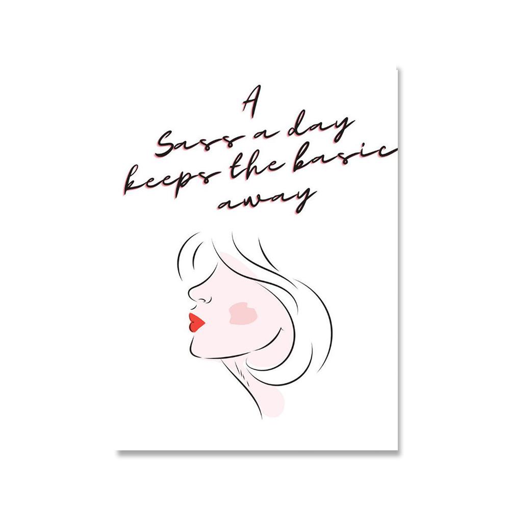 

Girly галерея настенные постеры модные романтические принты красота цитата дерзкая холст картина настенные панно для розовой комнаты декор спальни 21x30cm No Framed фиолетовый