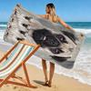 Bulldog Print Beach Towel, Large Soft Quick Dry Towel for Beach Camping Swimming