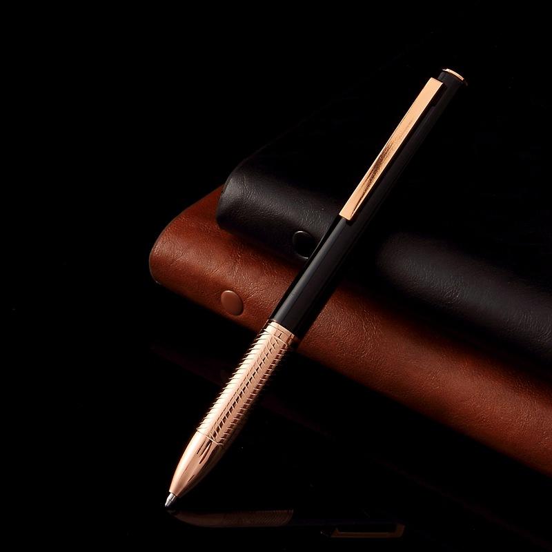 Metal Plated Rotating Ballpoint Pen, Business Advertising Gift, Oil Pen, Ballpoint Pen, Signature Pen, School Office Supplies
