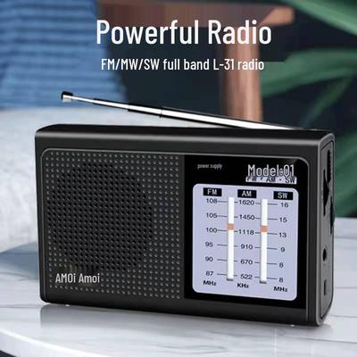 Radio FM Satellite pour Personne Âgée - Modèle à Semi-conducteur Rechargeable Toutes Bandes