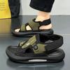 Hong Kong style youth trend sandals 2025 summer new Internet celebrity explosion thick bottom stepping on shit feeling comfortable cool slippers