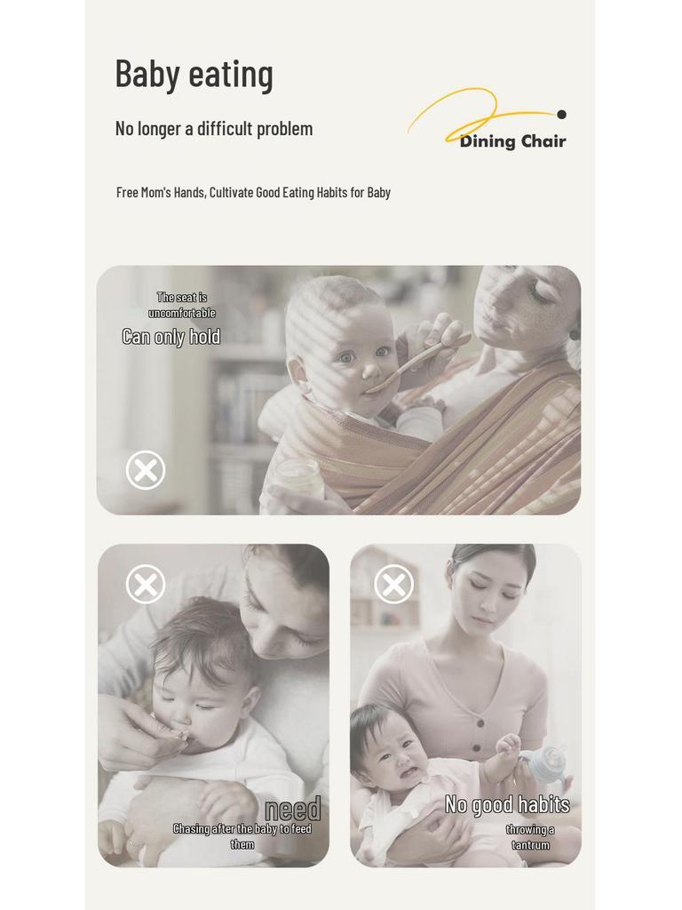 Stapelbarer Hochstuhl für Babys und Kleinkinder für den Gebrauch zu Hause, im Restaurant und im Hotel