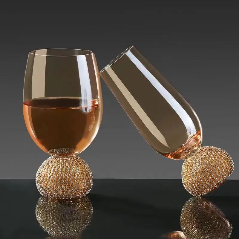 Whiskey Wine Glass Rainbow Glass Handmade Ripple Milk Juice Mug Ice Beer Cup Vertical Striped Water Cocktail Cup Glassware