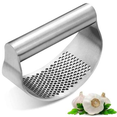 Upgraded Stainless Steel Garlic Press Squeezer Manual Garlic Ginger Rocker Crusher Garlic Cutting Mince Tools Kitchen Gadgets