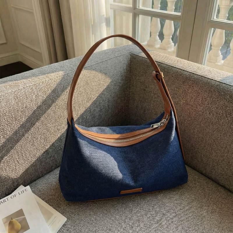 Korean Style Denim Shoulder Bag Women Winter Vintage Casual Crossbody Handle Bag Fashiable Texture and Versatile Storage Bags