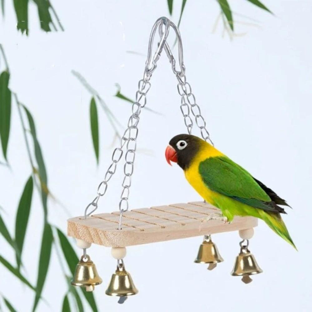 With Hook Parrot Swing Toy Wear-Resistant Parrot Cage Hut Bird Toy Hammock  Pet Bird Training