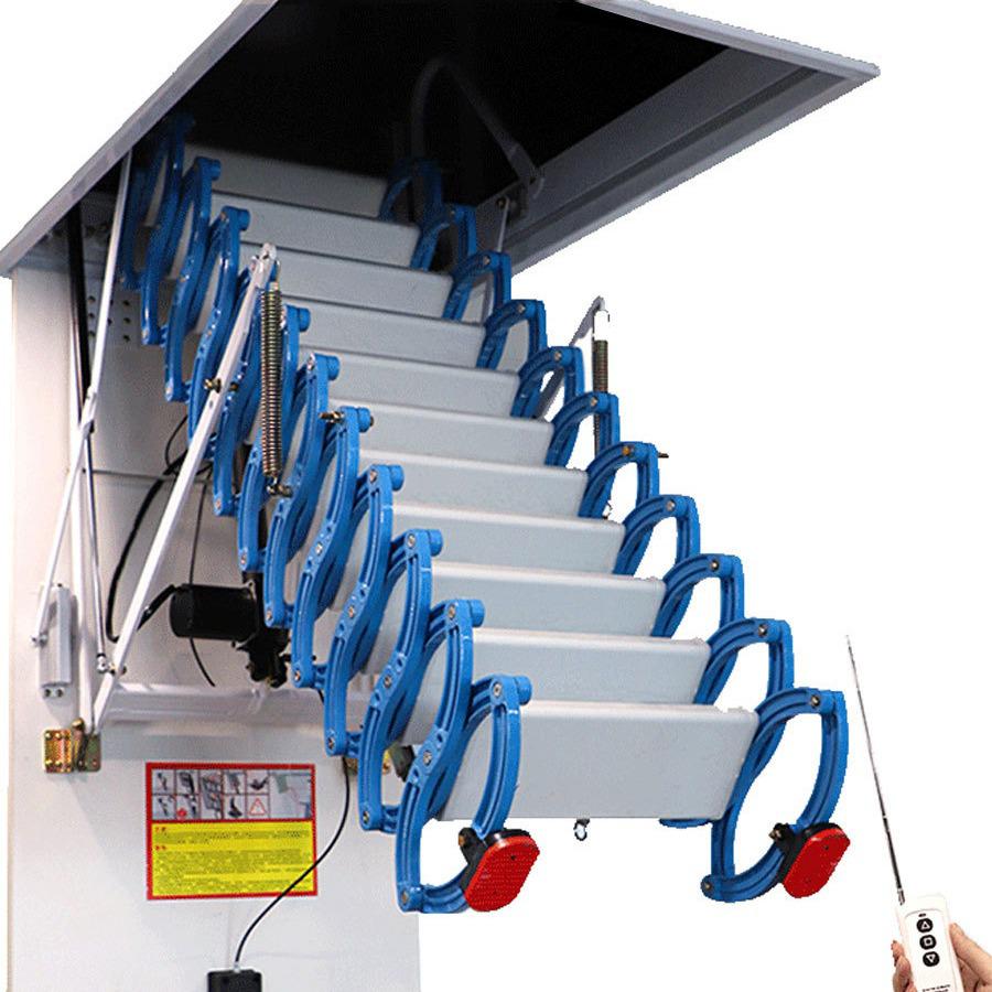 Fully Automatic Hidden Telescopic Electric Staircase for Indoor Villas