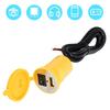 Motorcycle Handle Bar Phone Holder Waterproof USB     12V with   (Yellow)
