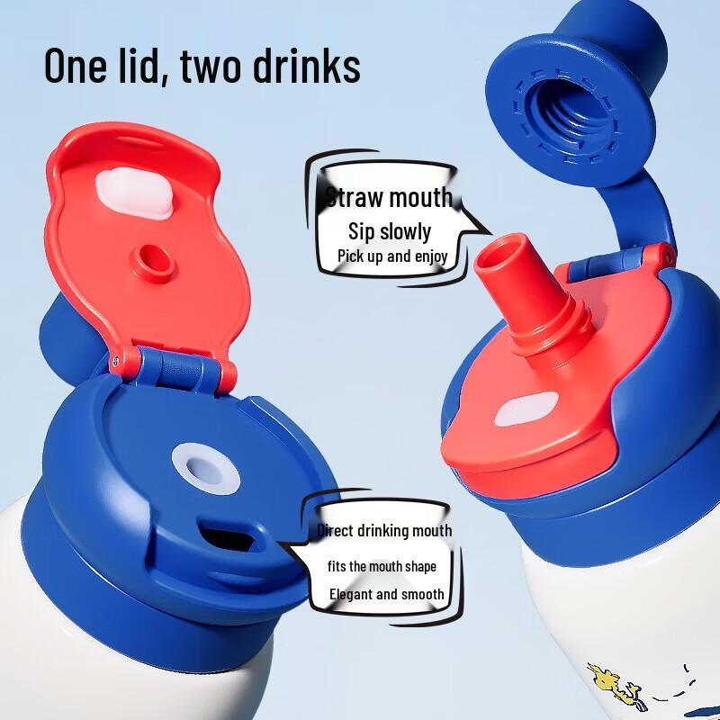Snoopy Kids' 700ml Insulated Straw Water Bottle