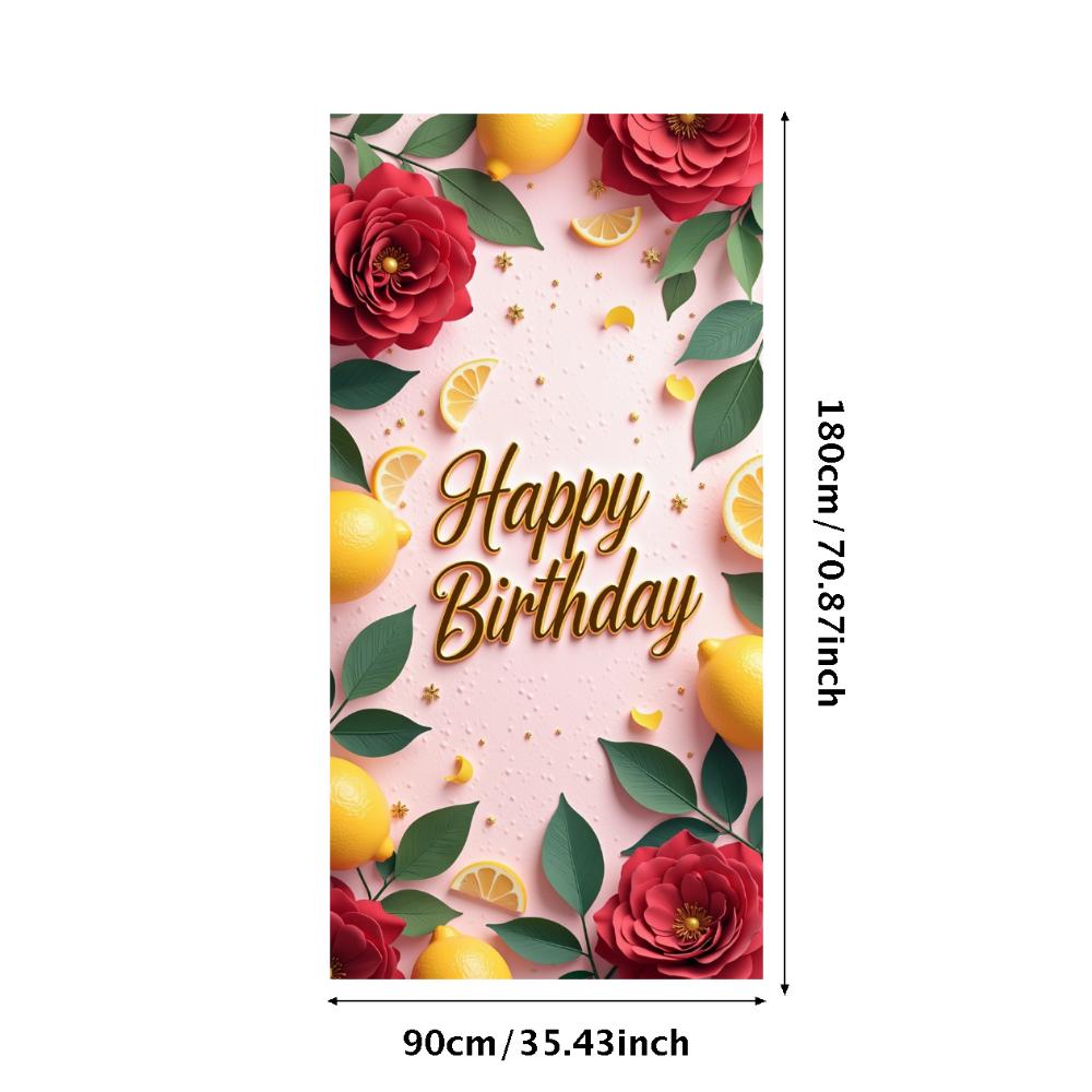 

Floral Background Banner Cheerful Versatile Reusable Atmosphere Decor Unique Party Decoration for Family Gatherings