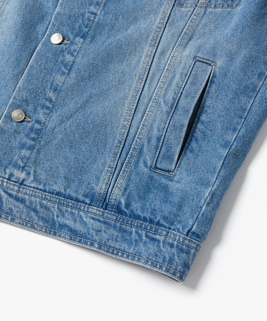 Suare Maxi-Fit Denim Trucker Jacket Black