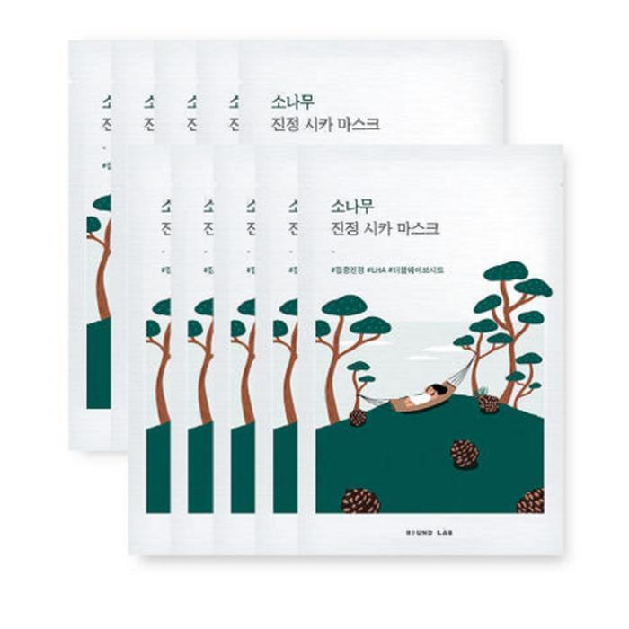 ROUNDLAB Pine Calming Cica Mask 10 Sheets (39391296)