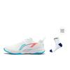 Li Ning Flying Eagle Slip Resistant, Abrasion Resistant, Breathable Badminton Shoes Unisex White Blue AYTU001-2