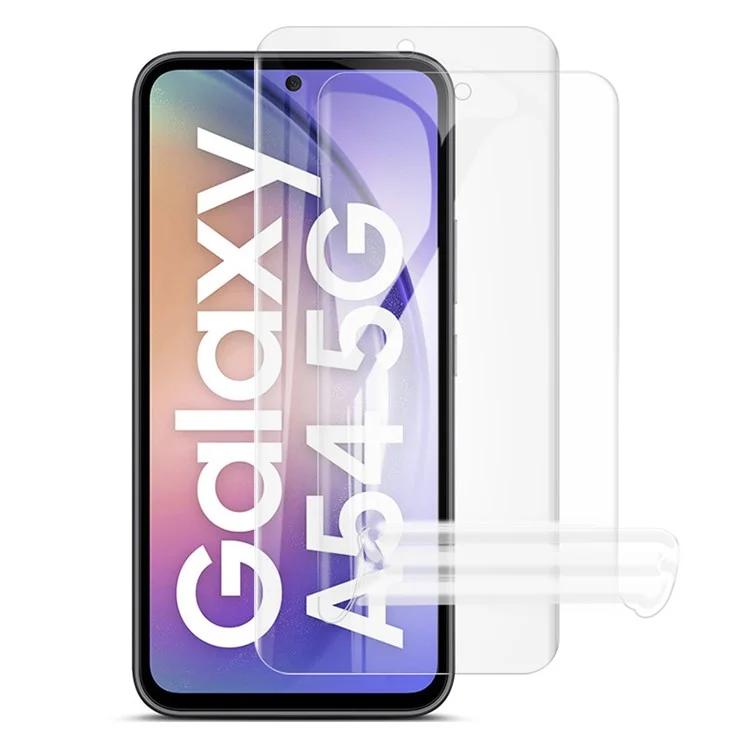 

IMAK 2 шт./компл. гидрогелевая пленка III для Samsung Galaxy A54 5G ТПУ пленка для экрана прозрачная полноэкранная пленка