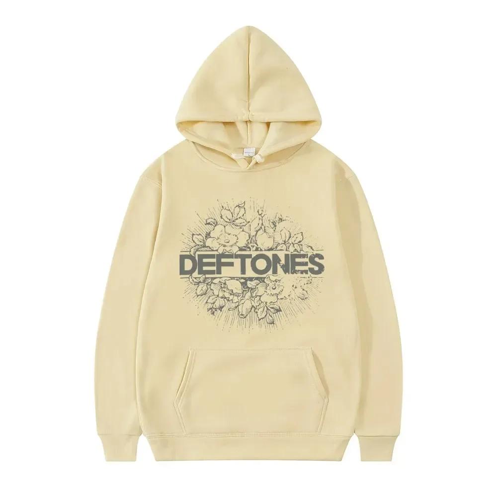 2024 Deftones Fashion Prevalent Print Hooded Men Women Plus Size Hoodies Retro Punk Sweatshirt Unisex Personality Streetwear