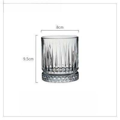 Whiskey Glasses Tumbler Diamond Carved Wine Cups Crystal Barware Light Luxury Beer Mug Transparent Cocktail Glass 300-500ml