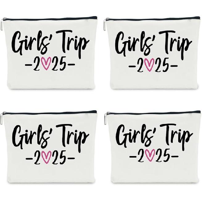 2 PCS Travel Gifts for Women Girls Trip Gifts Girls Weekend Gifts Girls Trip Gifts Favors Makeup Bag Weekend Bags for Women Friend Sister Traveler