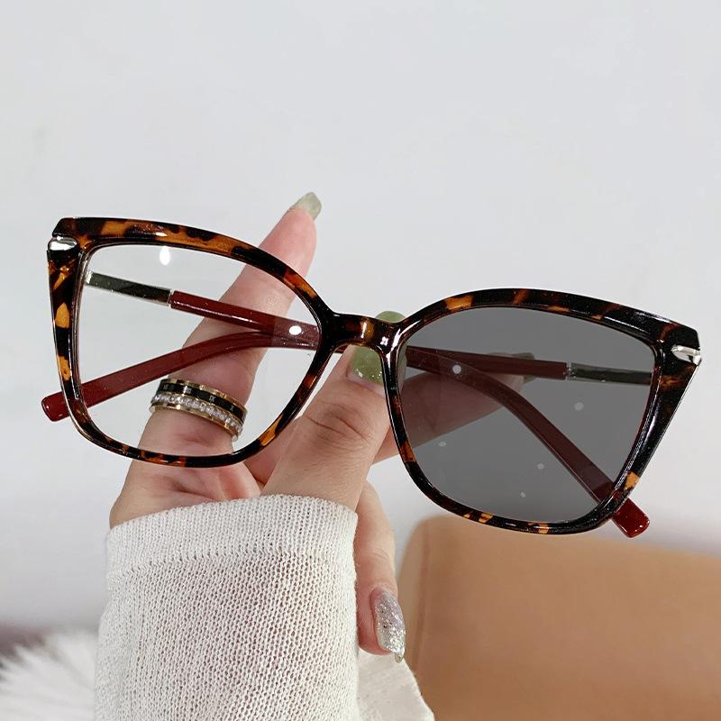 Cat Eye Optical Spectacle Frame Square Large Size Anti Blue Computer Glasses Prescription Glasses Lentes  Mujer