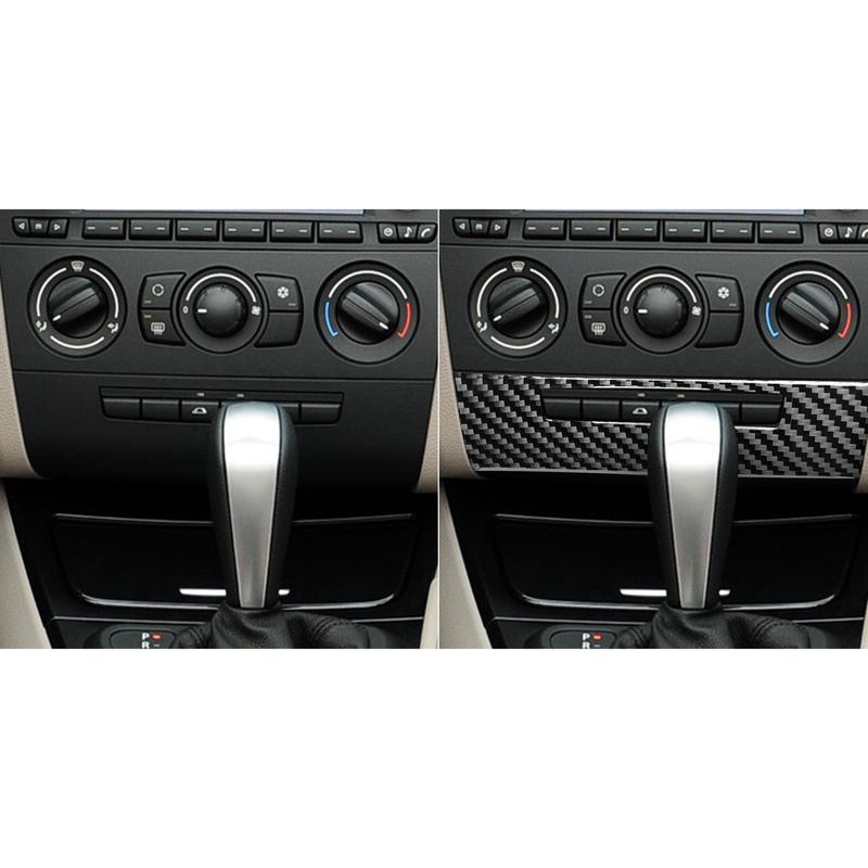 Car Seat Heating Button Panel Sticker Carbon Fiber Decals Auto Interior Accessories For BMW 1 Series E81 E82 E87 E88 2008-2013