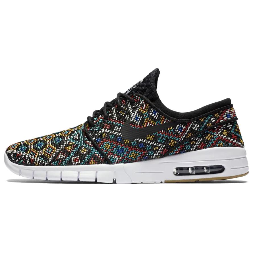 Nike Stefan Janoski Max Premium Unisex Sneakers Multi-Color Black Black-White-Gum-Light-Brown 807497-003