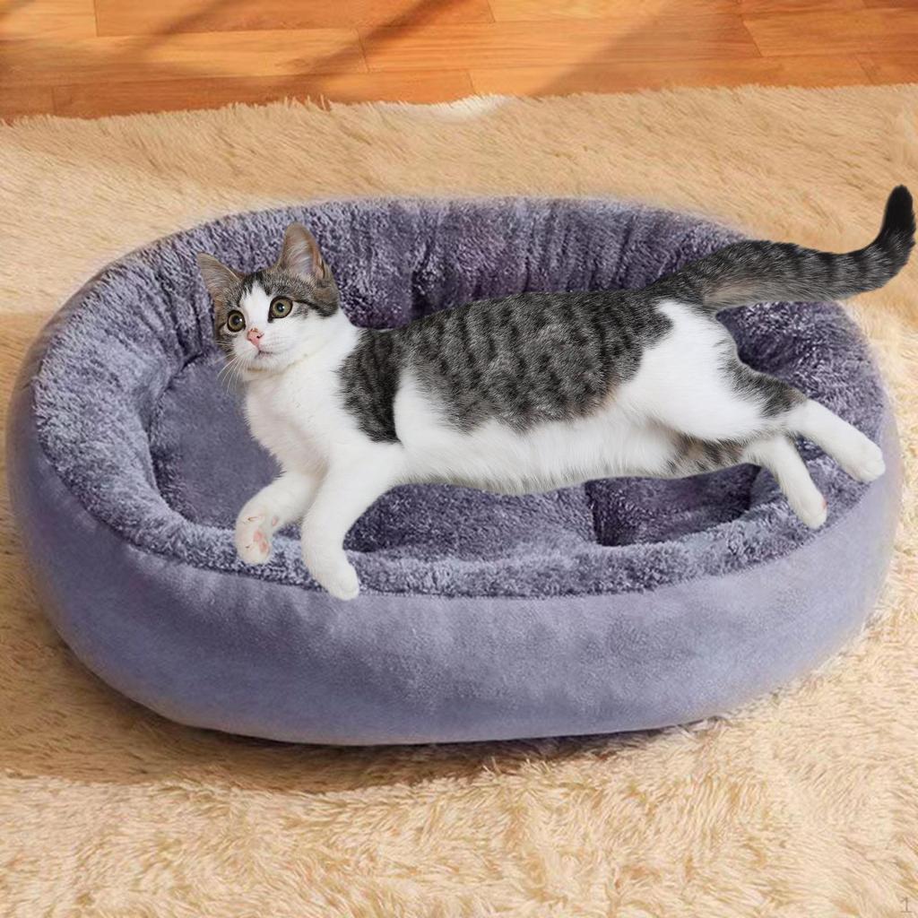Cat Bed for Indoor Cushion, Self Warming Washable Non Slip Small Dog