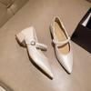 Fashion 2025 New Water Diamond High Heels Mary Jane Women's Single Shoes with Thin Heels and Pointed Shallow Mouth Women's Wedding Shoes