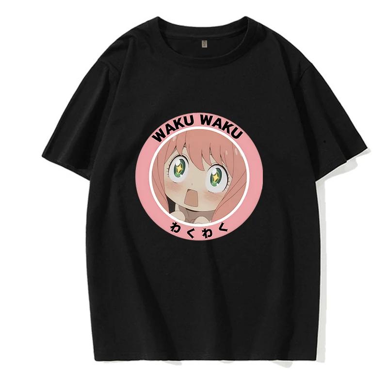 Y2k Shirt Anya Forger spy x family Anime T Shirt Kawaii Cartoon Mens/Women Tops Harajuku Unisex Fashion Streetwear Manga Tshirt