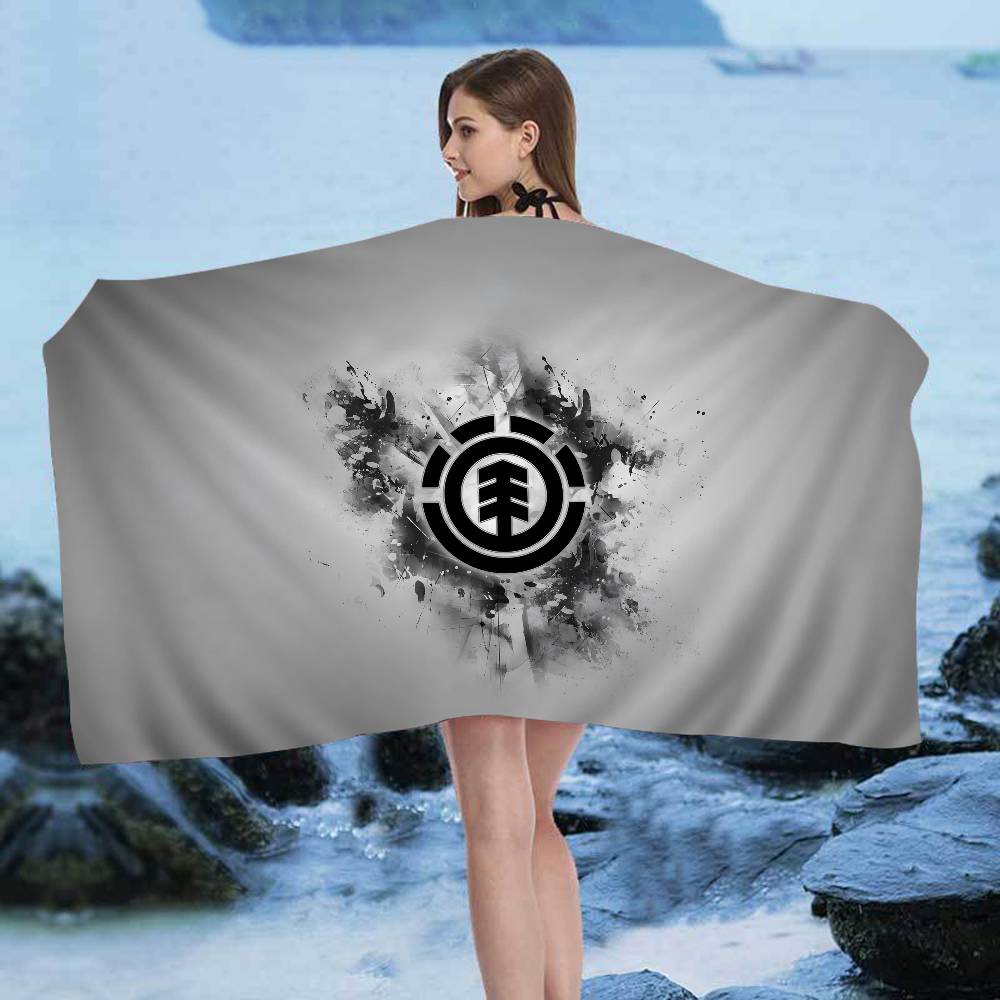 

E-Element Skateboards Boardsport Logo Bath Towel Microfiber Soft Water Absorbing For Girl Kids Decorative Cartoon Beach Towel W30*H60(CM)