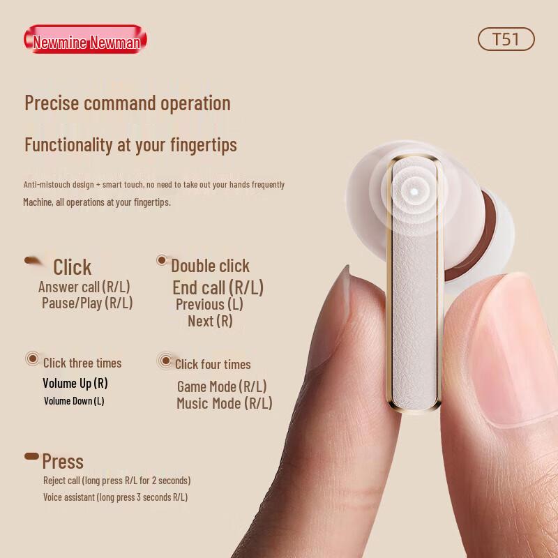 Newmine T51 TWS Bluetooth In-Ear Earphones