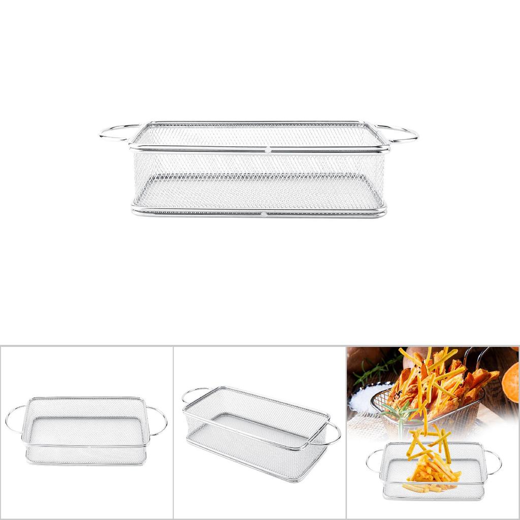 Edelstahl Frittierkorb Multifunktions-Netzfrittierkorb(27*12*6cm)