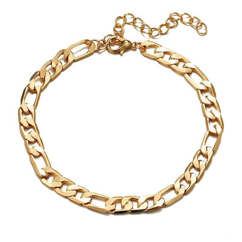 Braccialetto Punk in Acciaio Inossidabile a Catena Figaro per Donne Uomini Unisex Gioielli di Moda Regali
