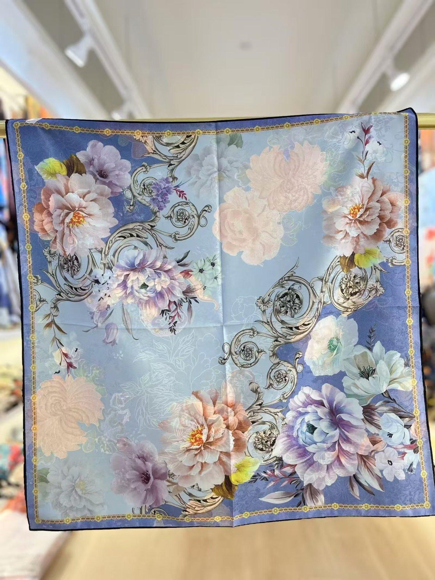 

Цветок Укропа 70 * 70 Новый Китайский Сучжоу И Ханчжоу Маленький Квадратный Шарф Двусторонний Двухцветный Шелковый Шарф Резинка для Волос Тай-Дай