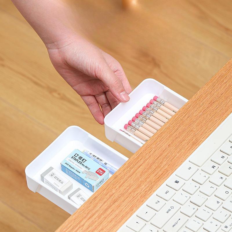 Under-desk Storage Drawer, Invisible Storage Box, Pencil Case Storage Rack, Drawer-type Storage Rack, Office Stationery, Large Capacity