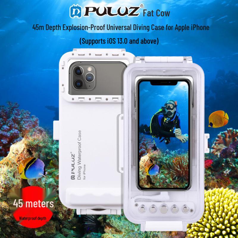 

PULUZ Universal Diving Case for iOS 13+ Phones, 45 Meters Waterproof білий