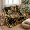 Leopard and Gold Elegance 1 Theme blanket Lightweight Warm Flannel Blanket Decorative Throw Blanket for Home Decoration