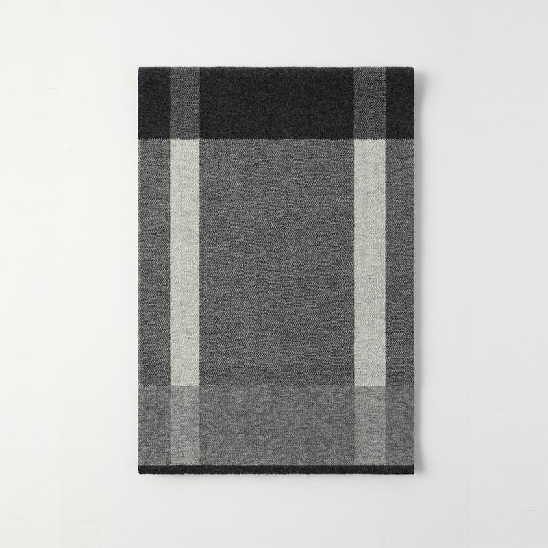 Pure wool men's plaid scarf thickened warm men's scarf leisure business travel autumn and winter tide