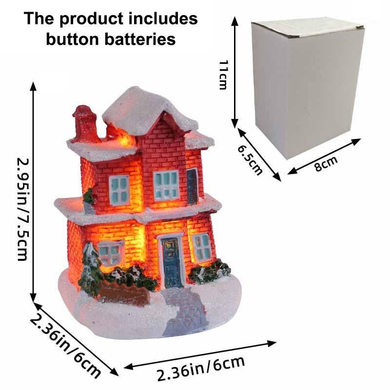 Dekorationen Dorfhaus Dekor Weihnachten Laterne Dekoration Harzhaus Sammlerstücke Gebäude Figur Mit LED-Licht