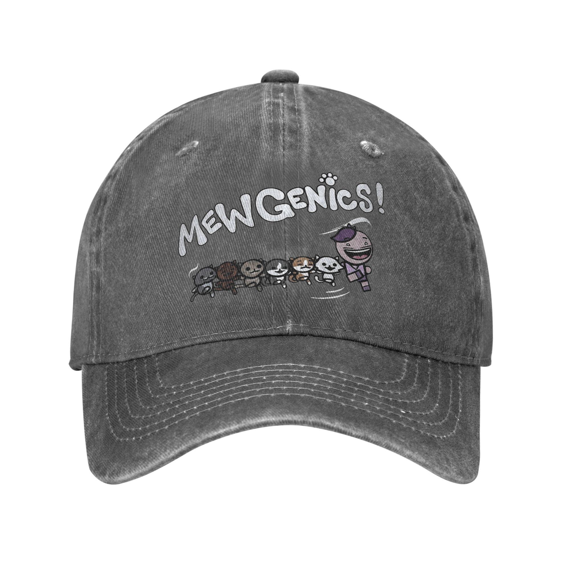 

Mewgenics Cat Parade Cute Indie Gaming Men Women Baseball Cap Distressed Washed Caps Hat Fashion Running Golf Gift Sun Cap One Size серый
