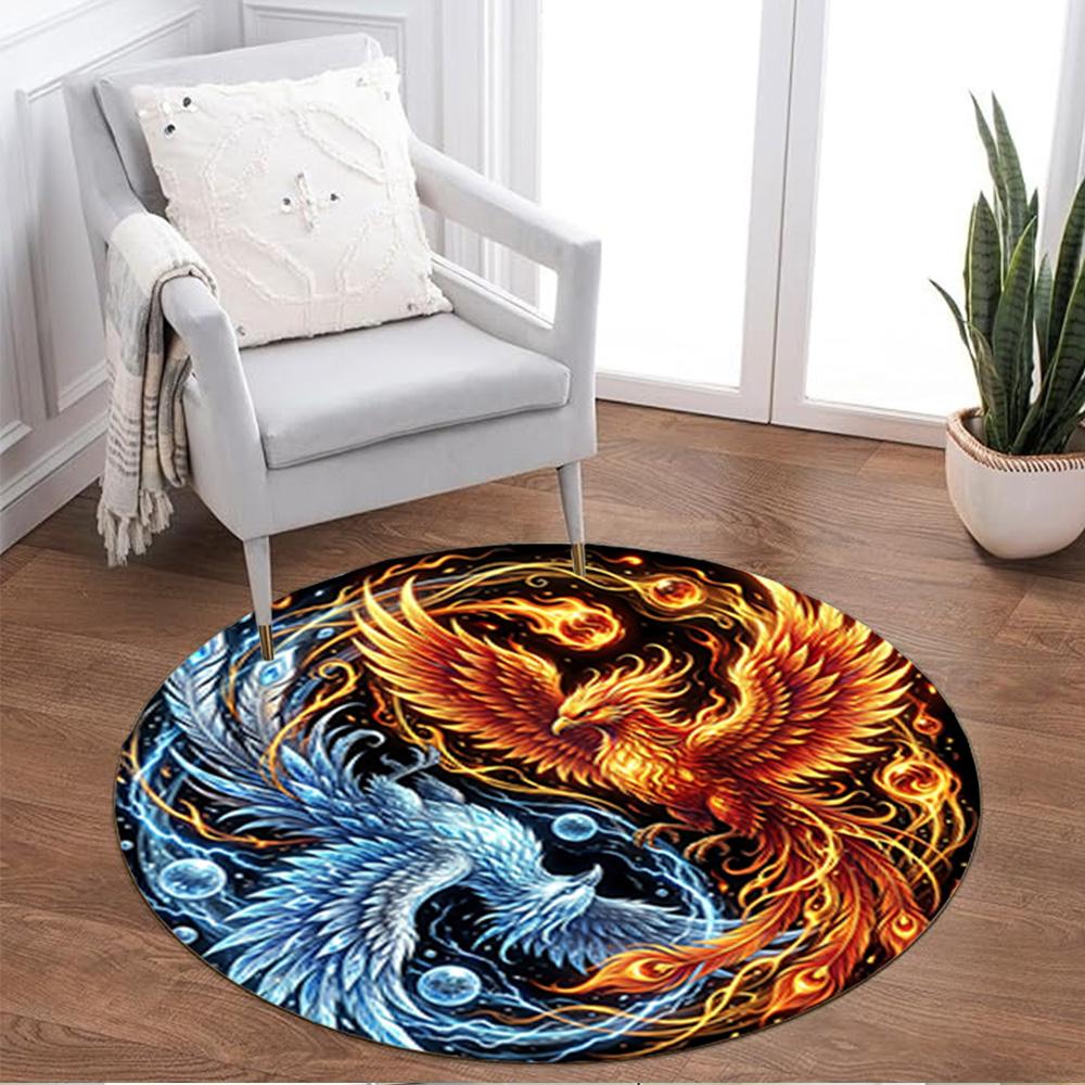 1pc Yin Yang Tree Design Non Slip Home Carpet Living Room Decoration Gift Idea
