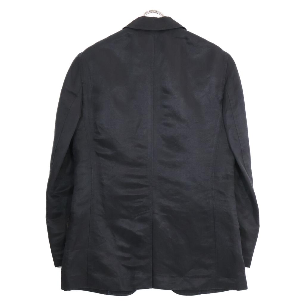 Lanvin Black Linen Silk Tailored Jacket Jacket 48 blackUsed