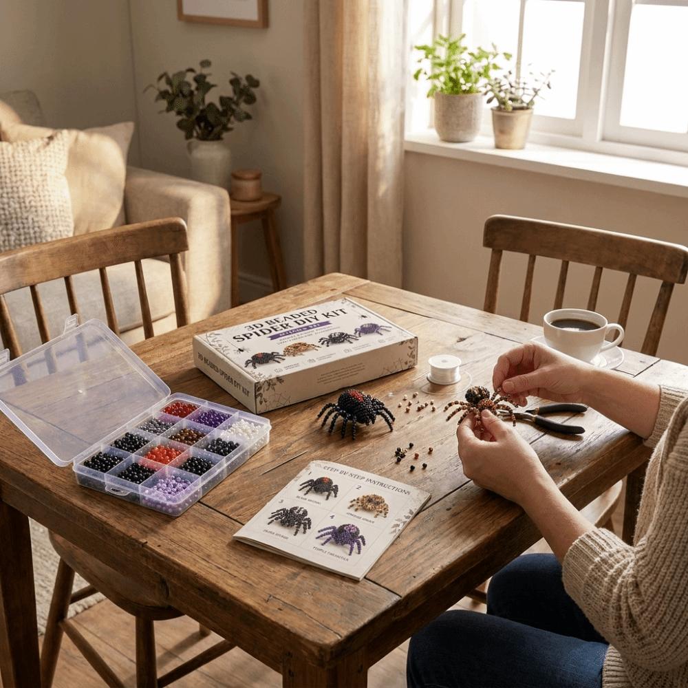 Vánoční 3D korálková DIY sada Kreativní korálkový pavouk Aktivity do třídy