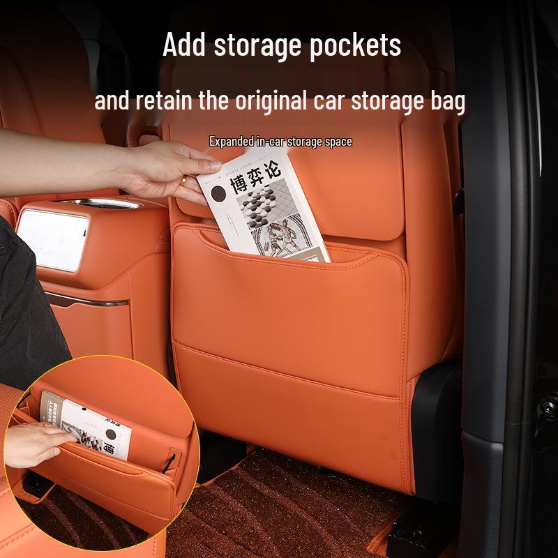 Lynk & Co 900 Rear Seat Kick Mats - Anti-Dirt Leather Protection for Interior Modification