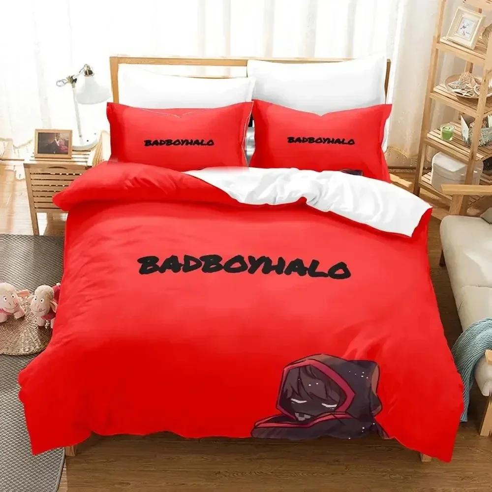 Badboyhalo Team SMP Bedding Set Duvet Cover Bed Set Quilt Cover Pillowcase Comforter king Queen Size Boys Adult Bedding Set
