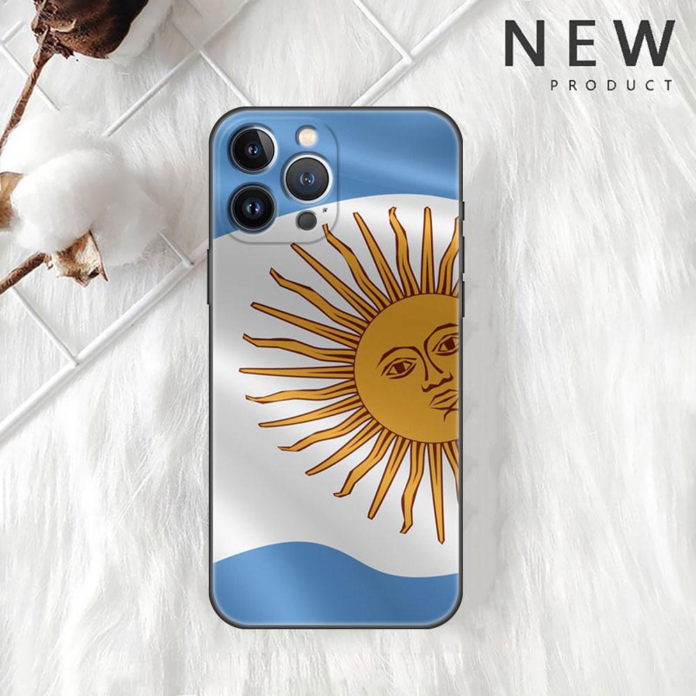 Repubblica Argentina Custodia Per Apple iPhone 11 13 14 12 Pro Max 7 8 XR X 6 5 5S SE 2022 13ProMax Silicone Nero Phone Funda