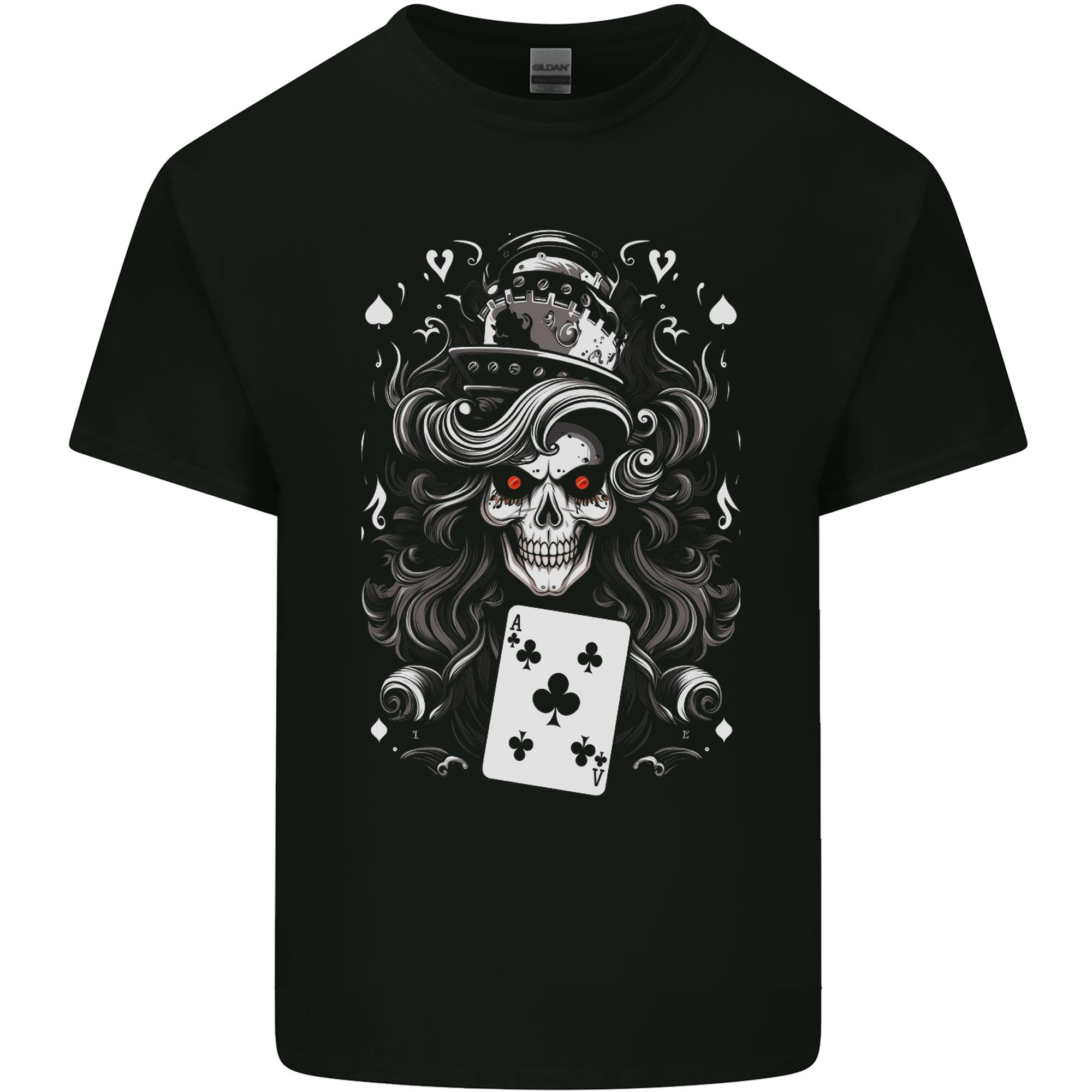The Queen of Clubs Skull Unisexs Light Cotton TShirt S